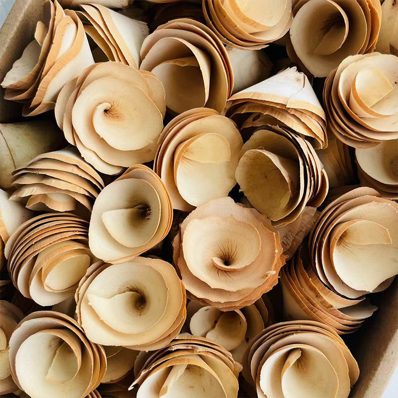 DIY Handmade Decorative Wood Flowers Rose Flowers Plants Kindergarten Environmentally Friendly Dried Flower Materials Indoor Hanging Wood Roll Flowers