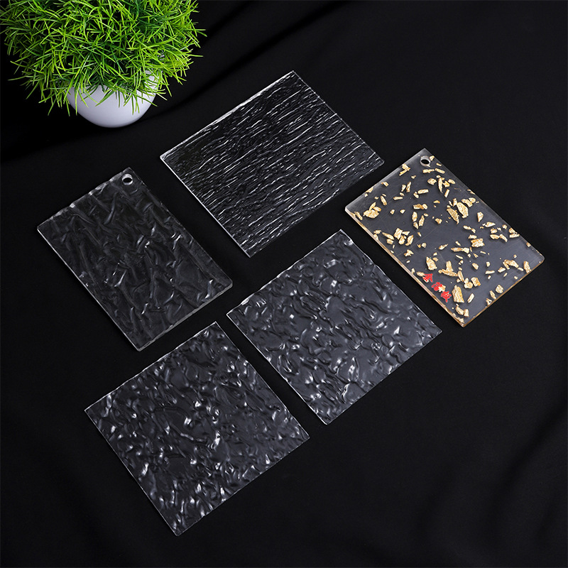 厂家批发零售PMMA PS 条纹板 石头纹 粗细条纹 水波纹 金箔板