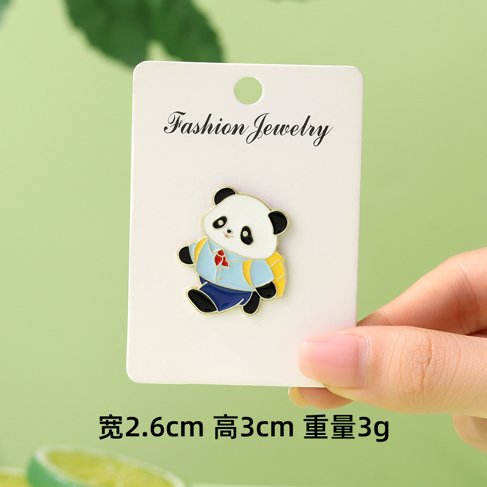 Dibujos animados lindo panda flor flor broche colección de la familia panda animal metal insignia accesorios de ropa para niños regalos