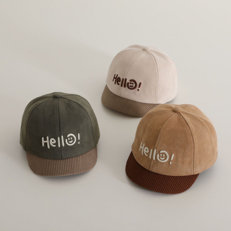 Sombreros para bebés bordados primavera y otoño Hello baby gorra gorra gor