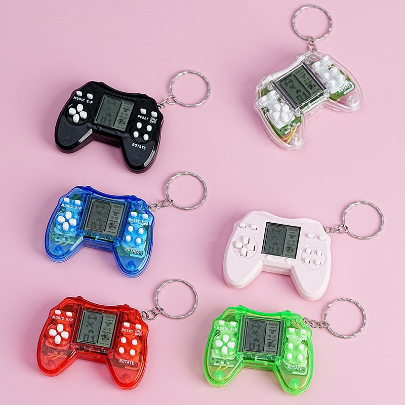 Mini consola de videojuegos de mano Tetris consola de juegos nostálgica juguetes descomprimidos llavero regalo creativo