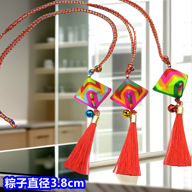 Children's red rope bracelet, hand-woven colorful cord, adjustable length