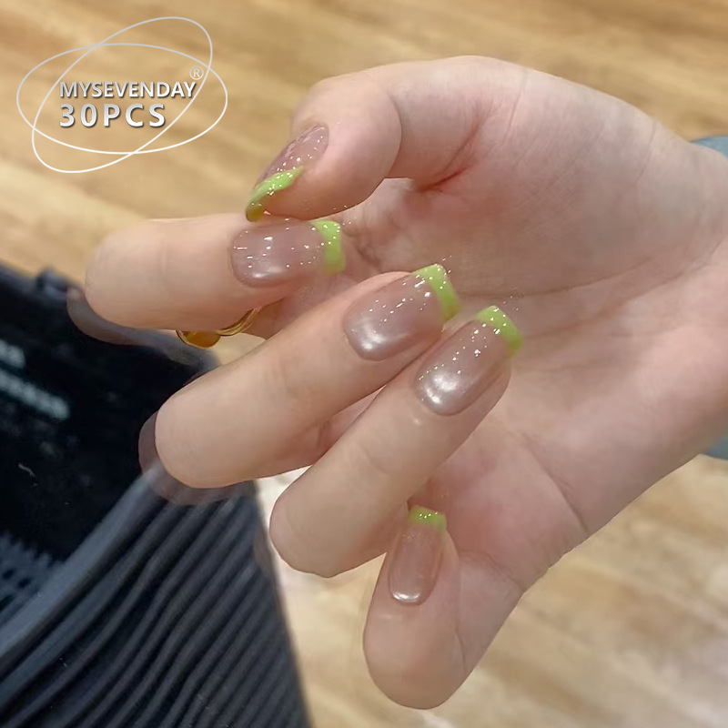 Summer New Hot-Selling Wholesale Niche Wearable Nails That Enhance Fair Skin, Sweet and Fresh, Gentle and Girly Style, with a Sense of Ambiance