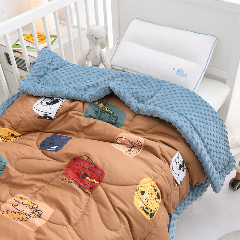 Household Children's Soybean Quilt Spring and Autumn Version Kindergarten Children's Nap Quilt Soybean Quilt Wholesale Cartoon Soybean Quilt