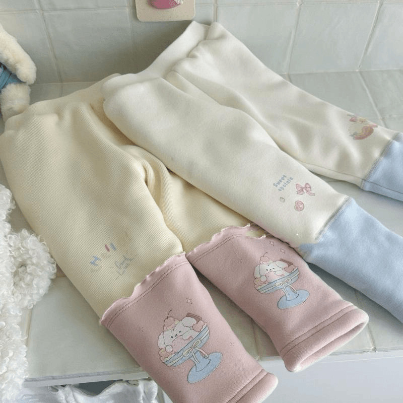 女の子の厚く暖かいシルクパンツ、冬の多用途カジュアルレギンス、綿パンツとベルベット、子供の秋と冬の韓国版|undefined