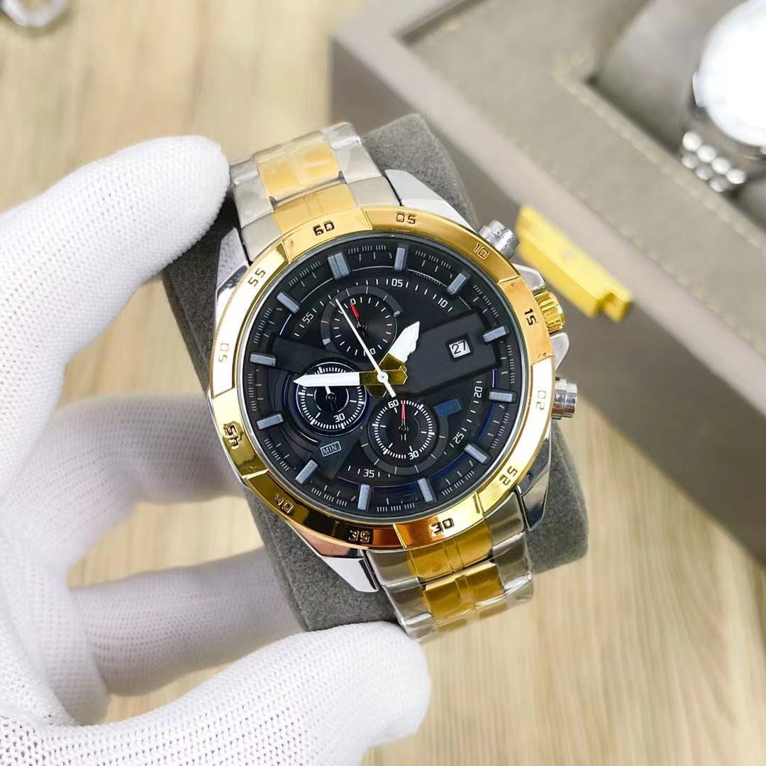 卡西名表男士品牌豪华石英防水计时男士手表赛车运动军事手表批发