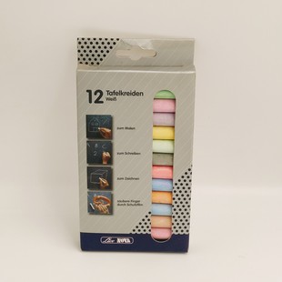 Factory promotion foreign trade export 12 colored chalk boxed teaching chalk graffiti chalk
