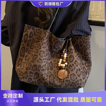 外贸复古大容量包包女2025新款秋冬高级感麂皮绒托特包单肩通勤包