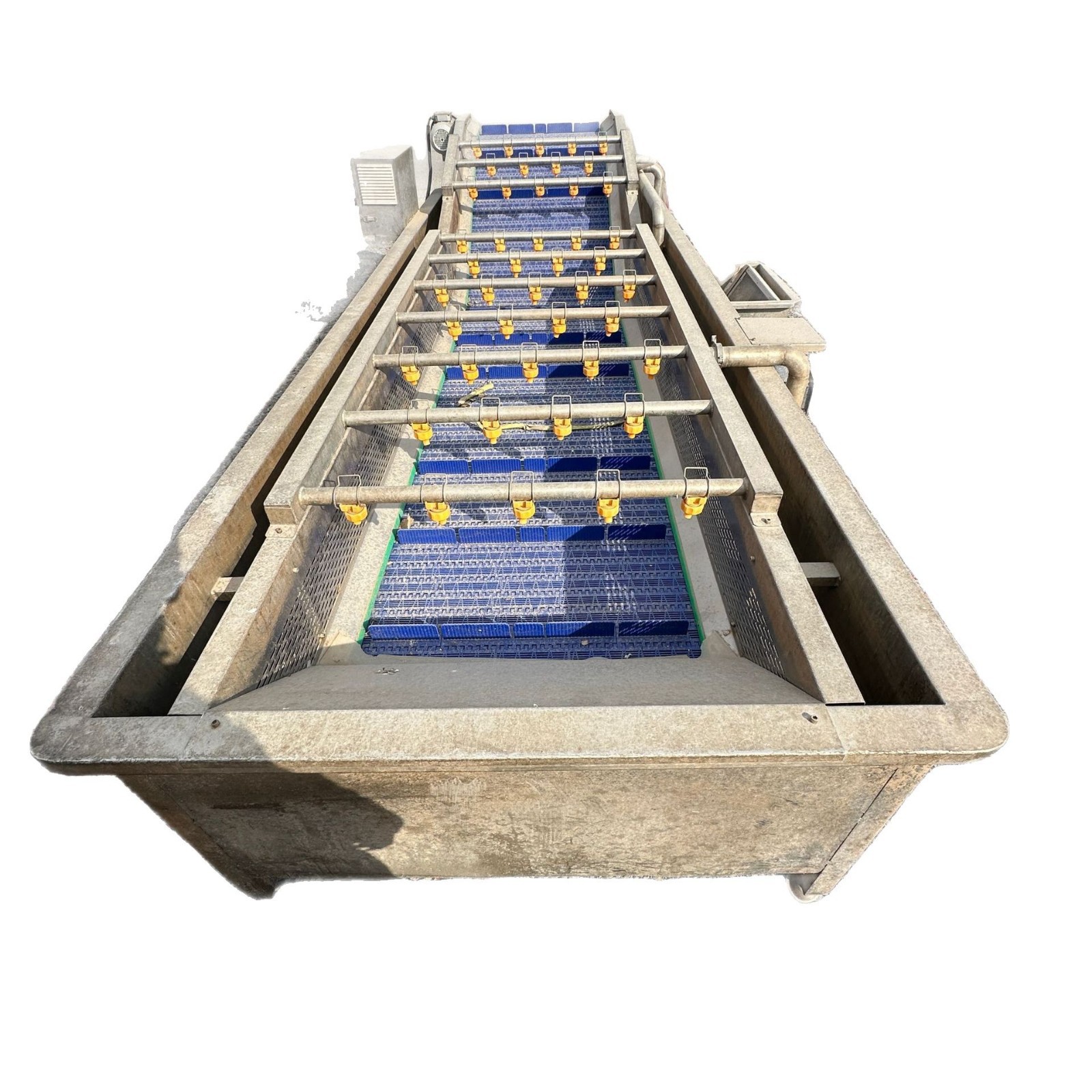 Compra y venta de pulverización de alta presión de segunda mano máquina de limpieza de burbujas de frutas y verduras máquina de limpieza de maíz pescado camarón equipo de limpieza de productos del mar