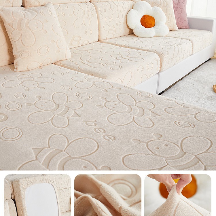 2023 nueva cubierta elástica del sofá cubierta trasera todo incluido cuatro estaciones universal antideslizante sofá cojín cubierta Toalla de tela cojín