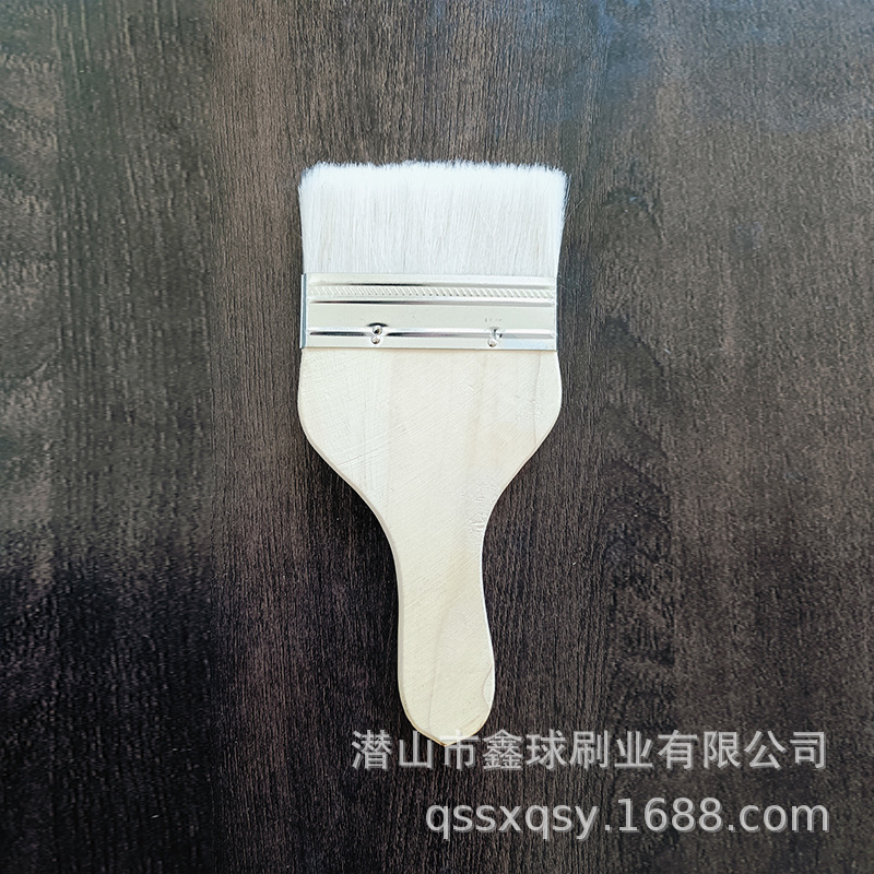 厂家批发木柄羊毛磨尖丝长毛加厚油漆刷 工业毛刷子 清洁毛