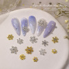 Metal Christmas diamond accessory for manicure, suitable for import, with snowflakes, wholesale