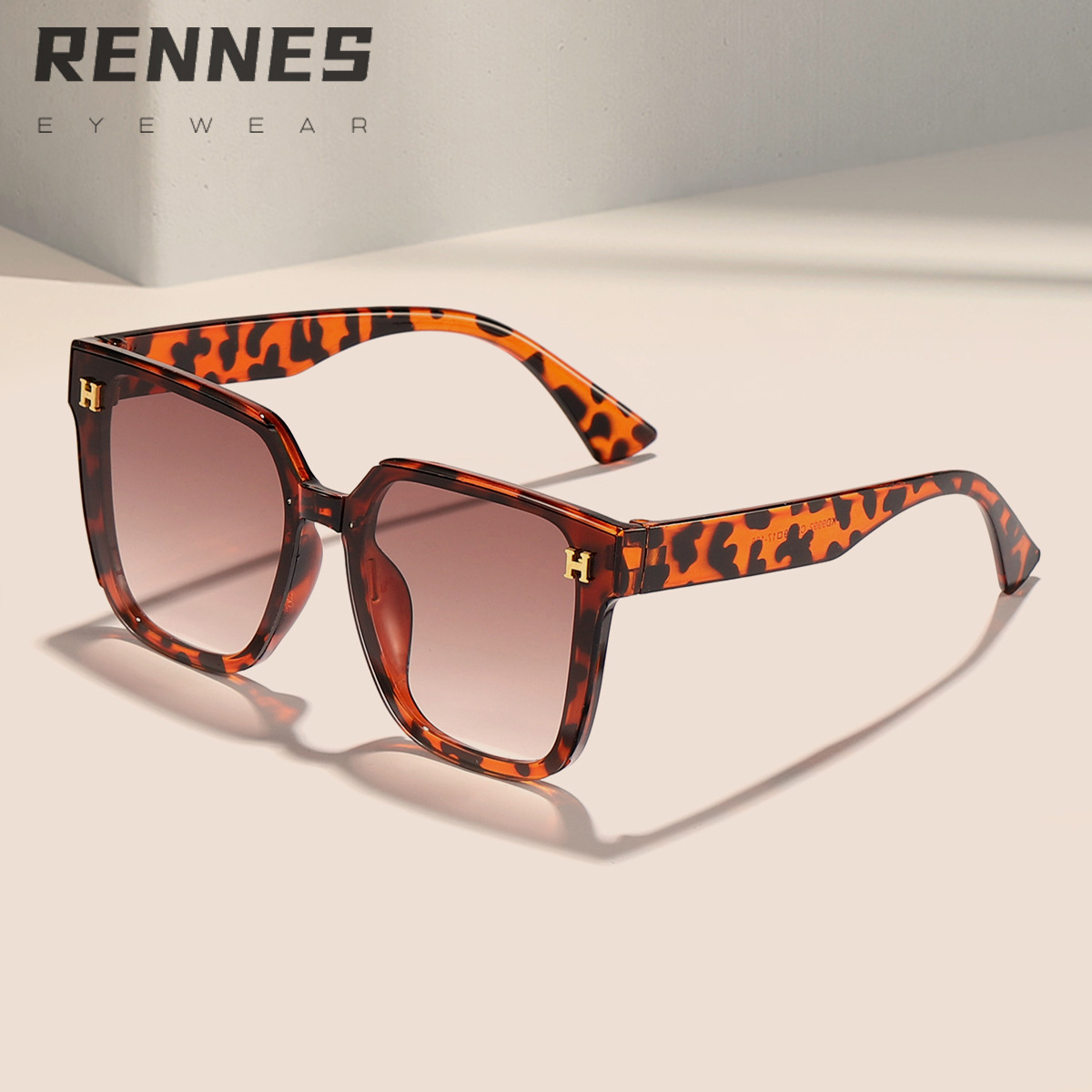 Nuevas gafas de sol de PC con letras de caja coreanas transfronterizas