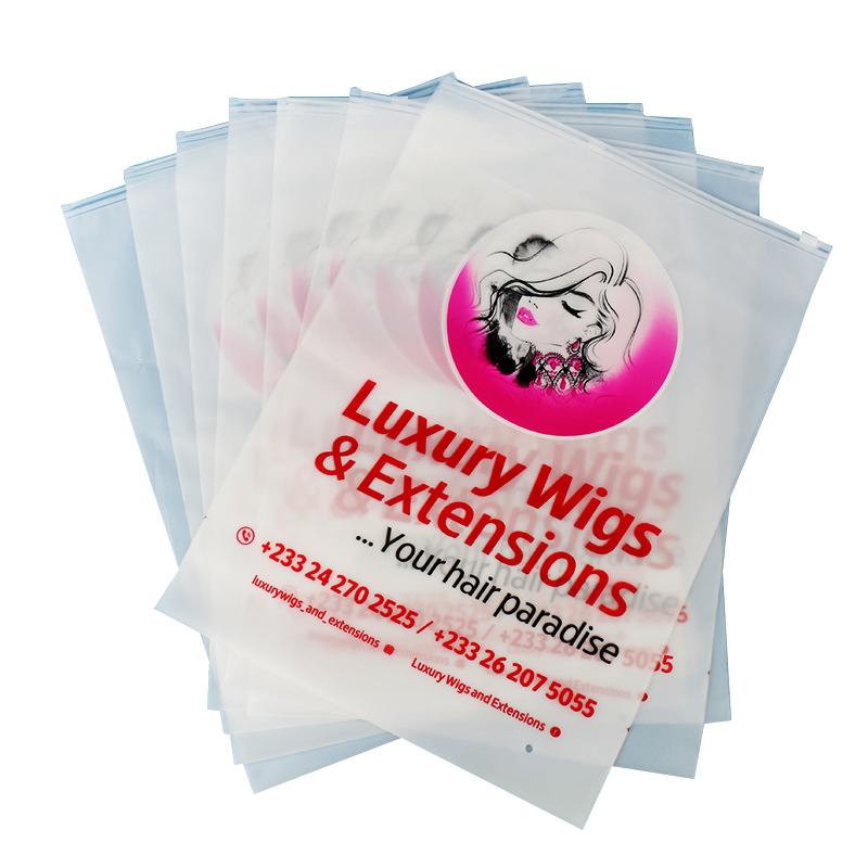Bolsa con cremallera para ropa Bolsa mate transparente personalizada Bolsa de embalaje sellada de plástico Bolsa con cremallera al por mayor Bolsa de almacenamiento transparente