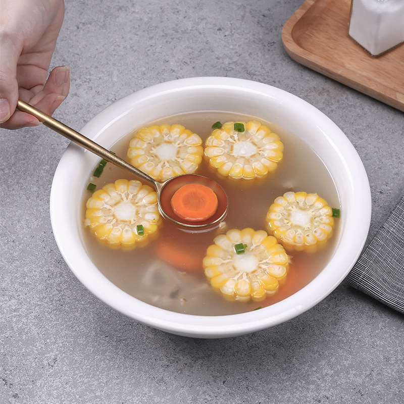 陶磁器のホテルの大きいスープの碗はご飯の大きい碗を詰めます。|undefined