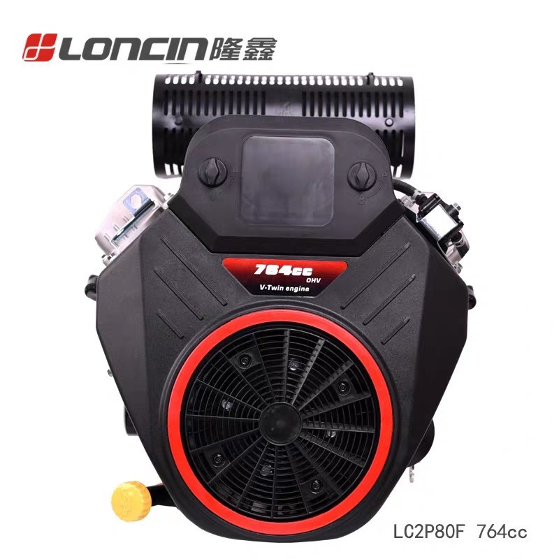 Longxin 2P80F dual-cylinder 25 horsepower 764cc vertical axis gasoline engine dual-cylinder lawn car for lotus root digging machine