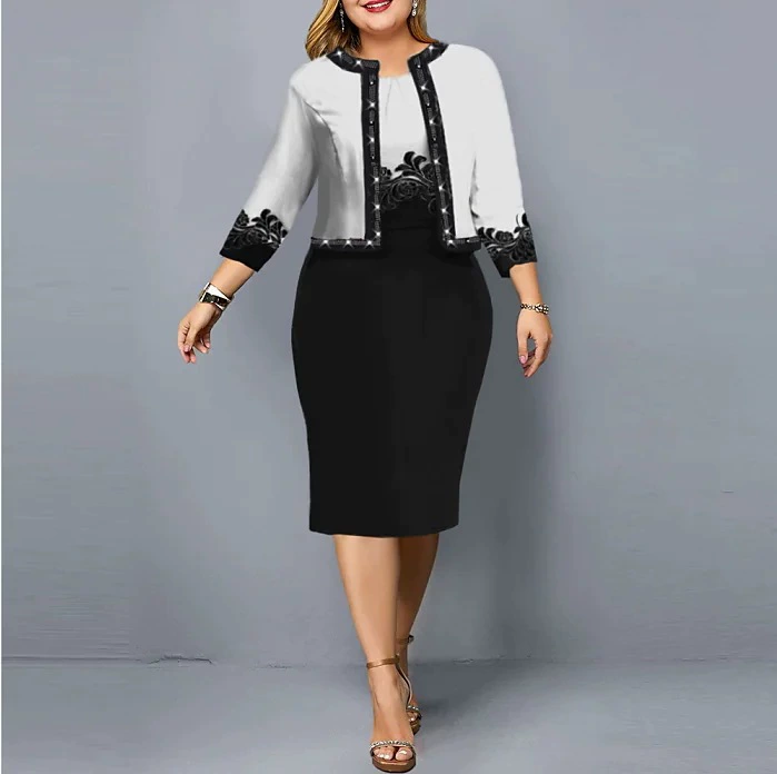 Set, dress, ebay, plus size, hip-accented
