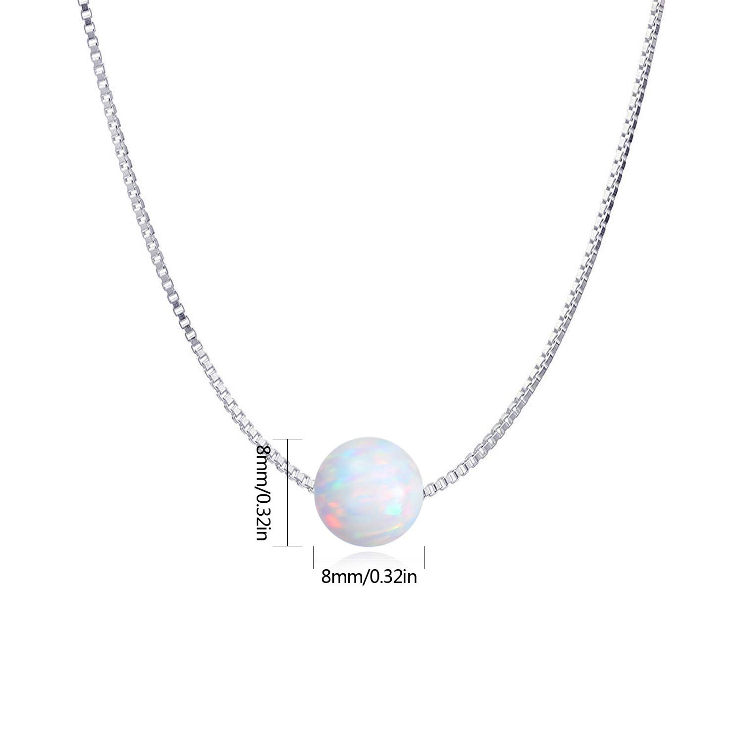 S925 OPAL Australian Treasure Ball Ball Neck Chain Pendant…
