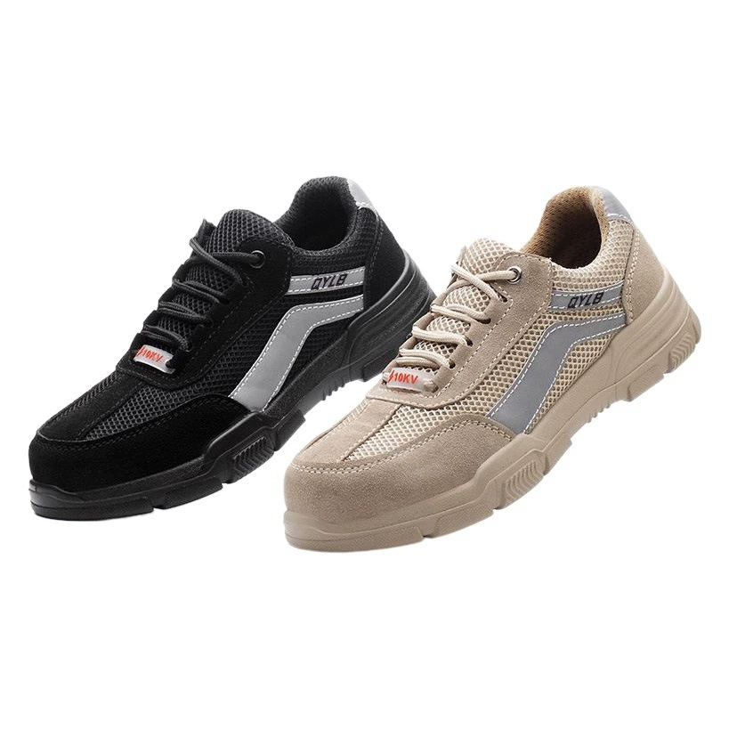 Оптовая продажа пластиковая головка осенняя и зимняя обувь для защиты труда мужская противоударная и проколотая твердая мягкая подошва изолированная обувь 10KV нескользящая рабочая обувь