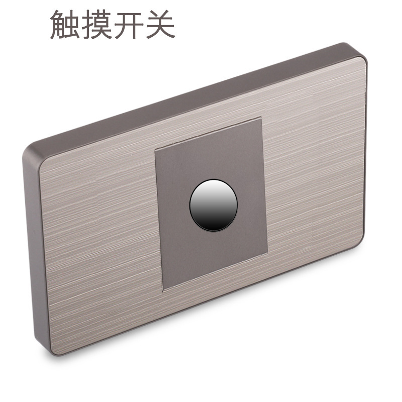 15A panel de metal de acero inoxidable gris dibujado tres agujeros Taiwan fabricado en Estados Unidos enchufe de pared conmutador suministro directo