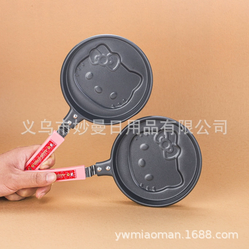 Прямые поставки с фабрики: сковорода для омлета с мультяшными персонажами Микки, Китти, Стич, Снупи, подходит для индукционных и газовых плит, маленькая сковорода для жарки.