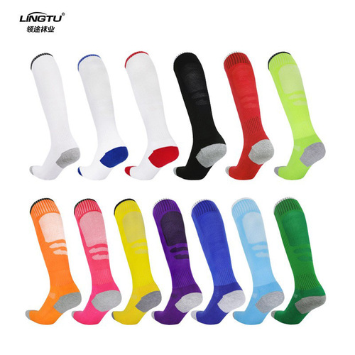 Men's high-top professional football socks men's towel-soled sports socks children's over-the-knee breathable long socks wholesale