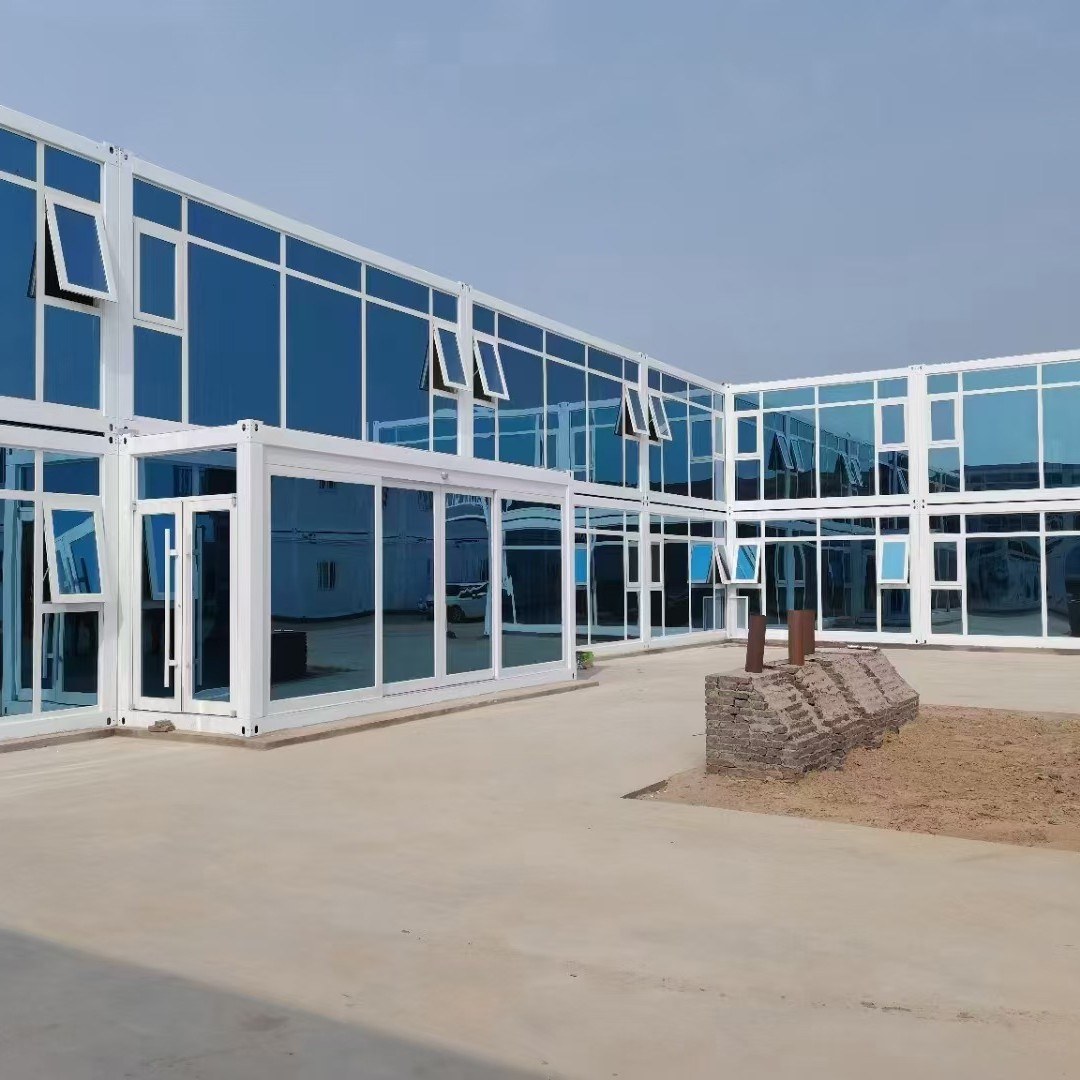 Dibuja la caja de embalaje de la oficina del departamento de proyectos del sitio de construcción de la sala de contenedores móvil personalizada