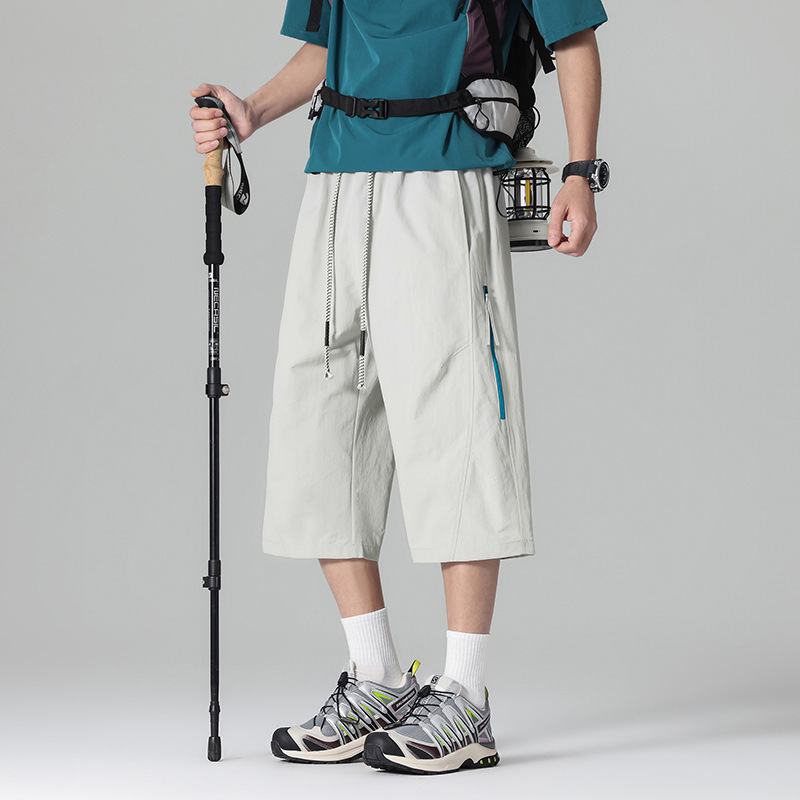 Mountaineering Outdoor Sports Cropped Pants New Style for Men and Women, Summer Thin Breathable Loose Casual Shorts, Paratrooper Cargo Pants