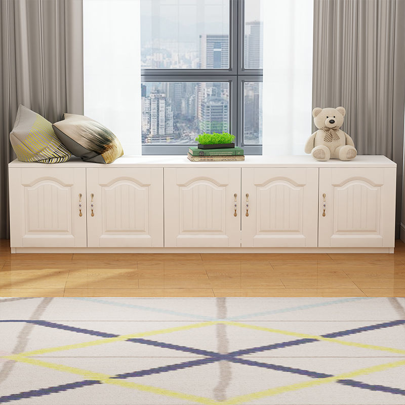 飘窗收纳柜飘窗柜矮柜落地窗台置物柜家用卧室靠墙防晒阳台储物柜