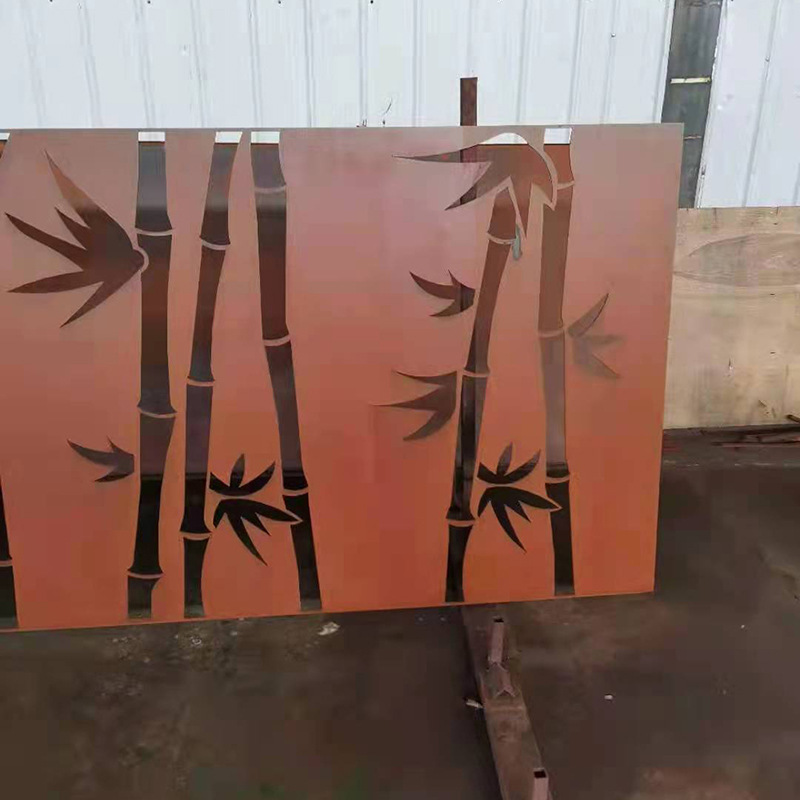 Q235NH耐候钢板景观造型幕墙雕刻耐候镂空Q345NH耐候板加工切割