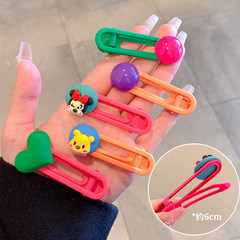 韓國新款可愛糖豆髮夾兒童卡通人物動物造型髮夾套裝親子款鏤空夾