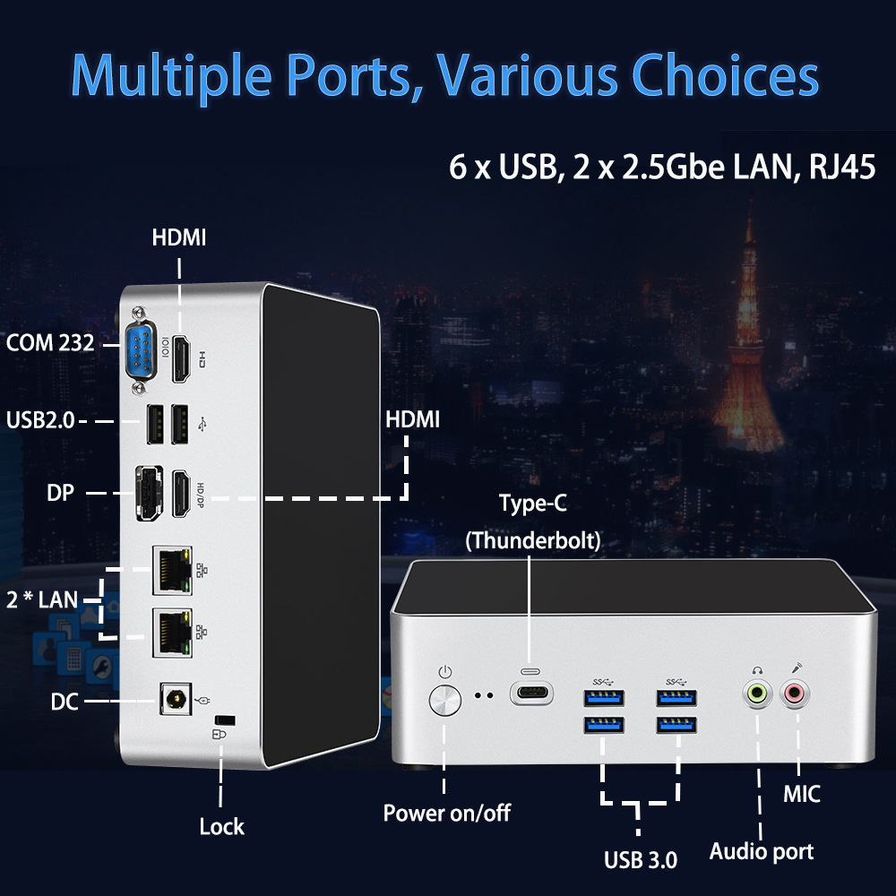 De alto rendimiento KC12i5 1240P mini ordenador viaje de negocios oficina en casa MiniPC mini ordenador pequeño anfitrión