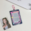 Brand retro denim card holder PVC, pendant, Korean style