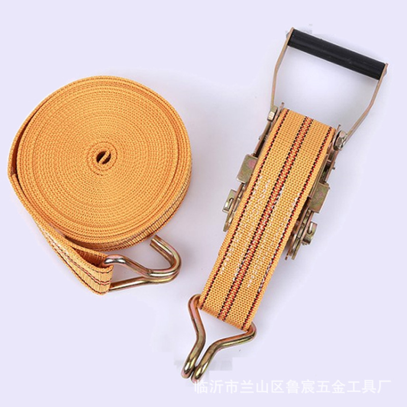 工厂直销货车捆绑器货物捆绑带加厚固定紧绳器双钩丙纶棘轮拉紧器