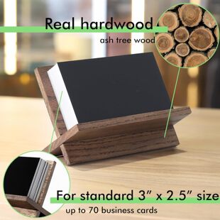 Wooden Business Card Display Rack Wholesale Simple Wooden Business Card Base Desktop Card Postcard Storage Rack