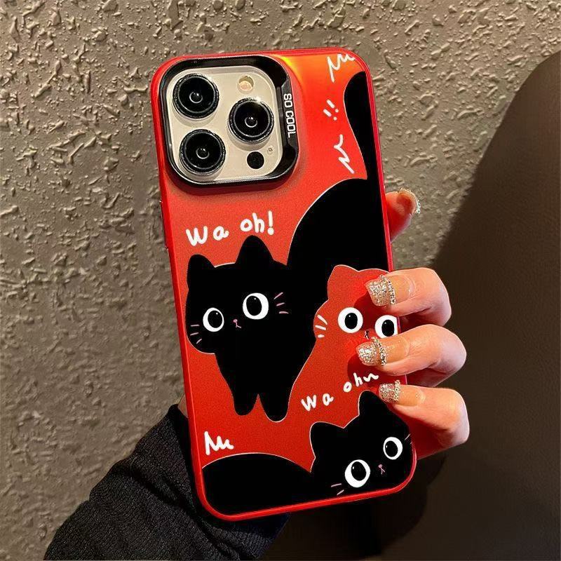 Nuevo gato de la marca de moda para iPhone 16 funda para teléfono móvil Apple 15promax/14 anti-caída 13pro1 2/11