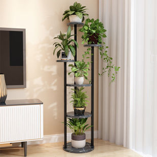 Flower Stand Indoor Green Radish Hanging Orchid Stand Living Room Floor-Standing Multi-Layer Flower Stand Balcony Storage Rack Zhao