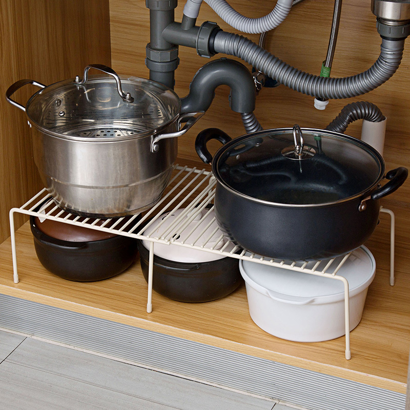 8N Kitchen Shelf Rack, Cabinet Interior Cabinet Dividers, Expandable Drainboard Dish Drain Storage Rack Spice Rack Iron Ware