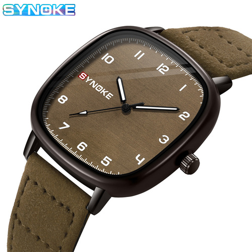 Men's Quartz Watch Sports Retro Fashion Simple Design Belt Quartz Watch Student Watch Teen
