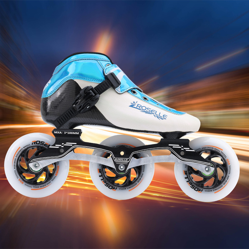 Professional Carbon Fiber Speed Skates for Children, Large Three-Wheel Skates, Inline Racing Skates, Adult Competition Skates