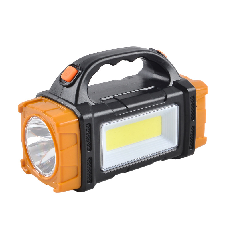 Linterna de exploración/mano multifunción COB, energía solar/USB, para emergencias, camping o iluminación exterior.