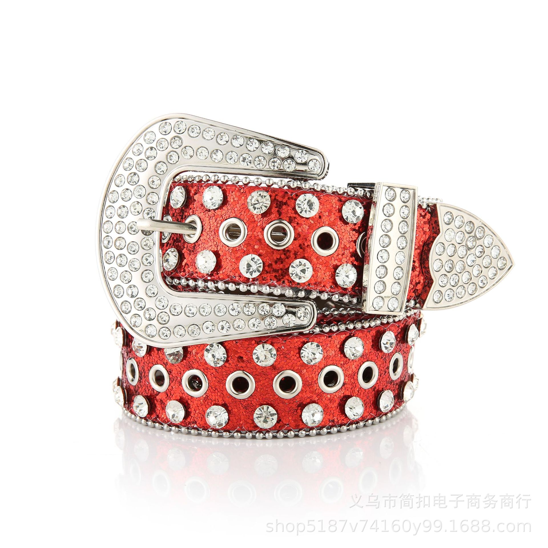 Nuevo cinturón de diamantes de imitación de las mujeres al por mayor cinturón ancho rhinestone incrustaciones decorativas de moda Pantalones vaqueros de la calle cinturón