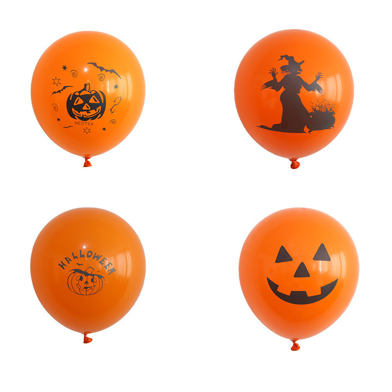 ハロウィーン風船装飾セット印刷パーティー用品コウモリハロウィーン道具鬼節ラテックスカボチャ風船|undefined