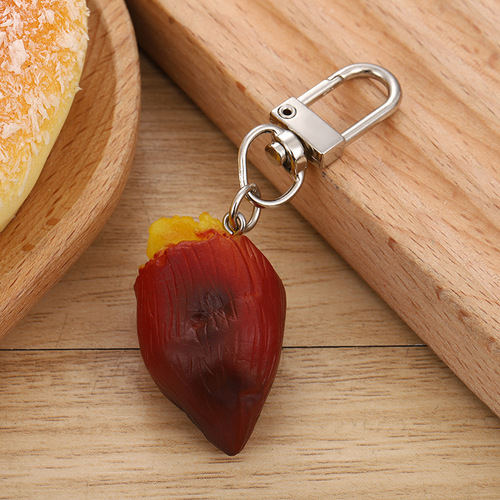 Fashion mobile phone pendant small sweet potato bag decoration food toy keychain simulation sweet potato mini sweet potato ornaments wholesale
