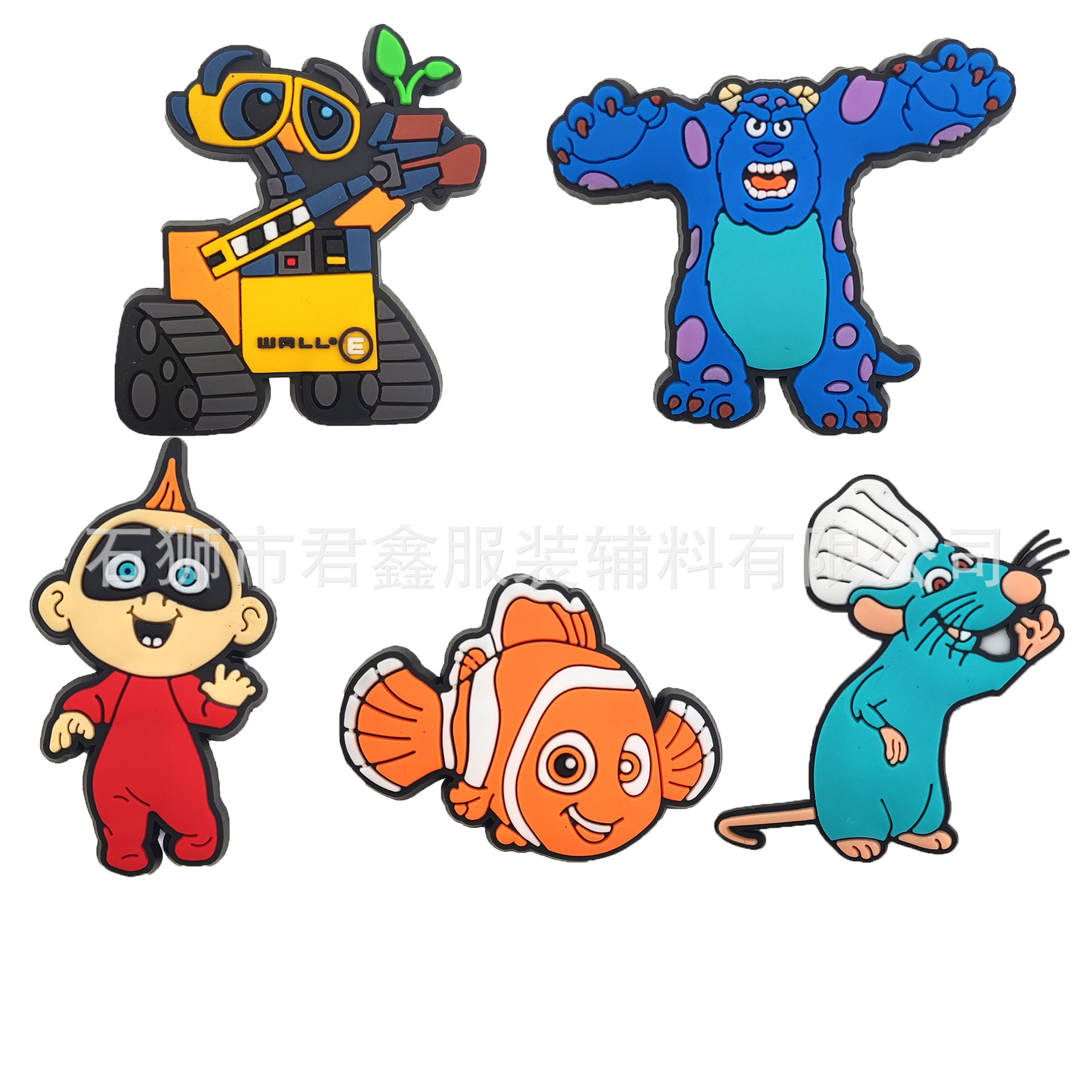 盖比的娃娃屋装饰扣亚马逊卡通组合鞋扣美人鱼机器人瓦力鞋花卡扣