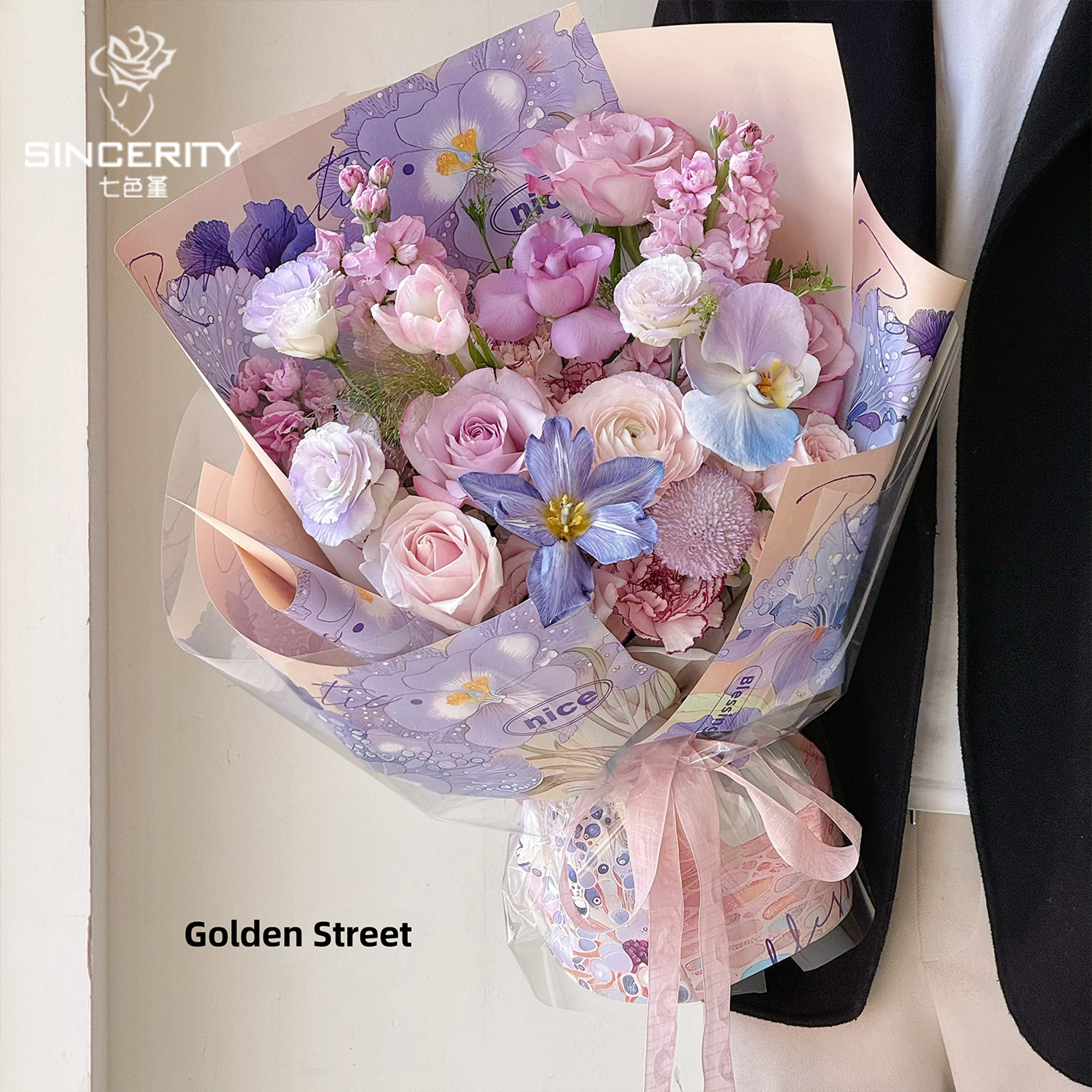 7.5 fibra de seda gruesa película OPP flor embalaje de papel floral florista diy flor embalaje manual