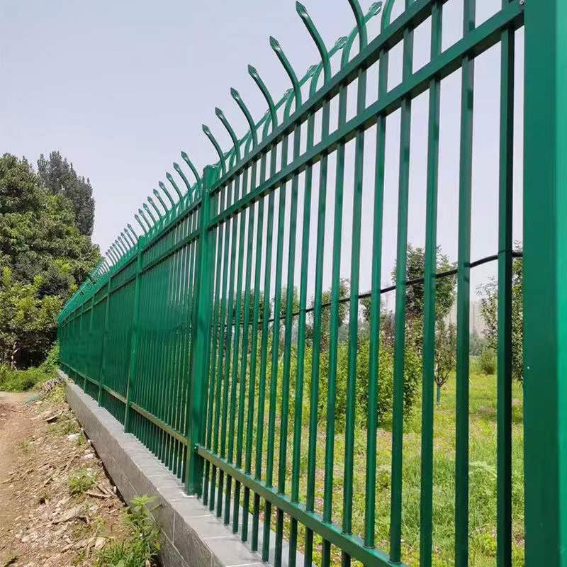 学校三横杆锌钢围墙护栏福建工厂厂房围墙围栏别墅铝合金铁艺栅栏
