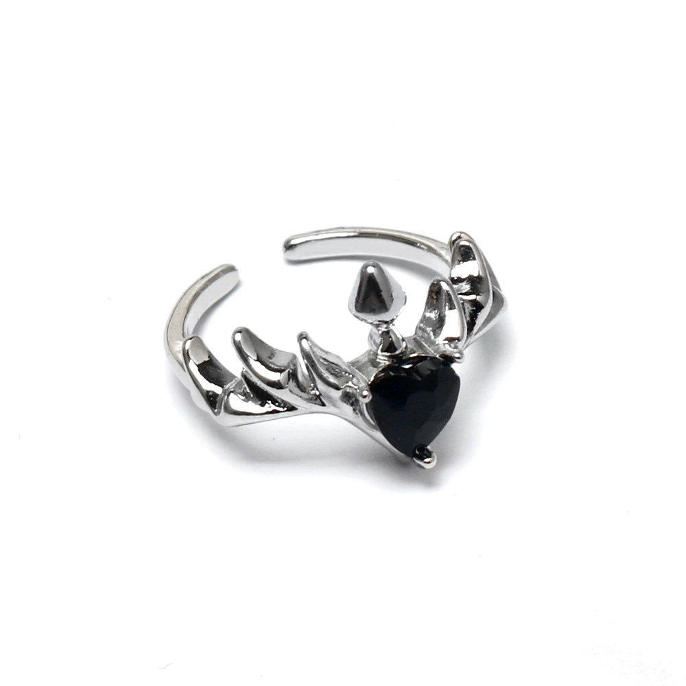 Accessory, ring, angel wings, European style, Gothic