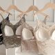 Lace French Style Small Sling Fixed Cup Thin Shoulder Strap Underwear Outer Wear Inner Lace Waist Beautiful Back Bra Summer