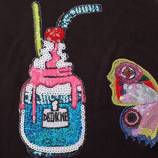 Clothing flip beads embroidery wholesale lace embroidery thread embroidery beads cloth stickers chapter beads embroidery chapter cloth stickers